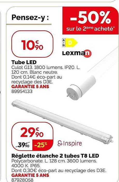 -50% sur le 2ème acheté*