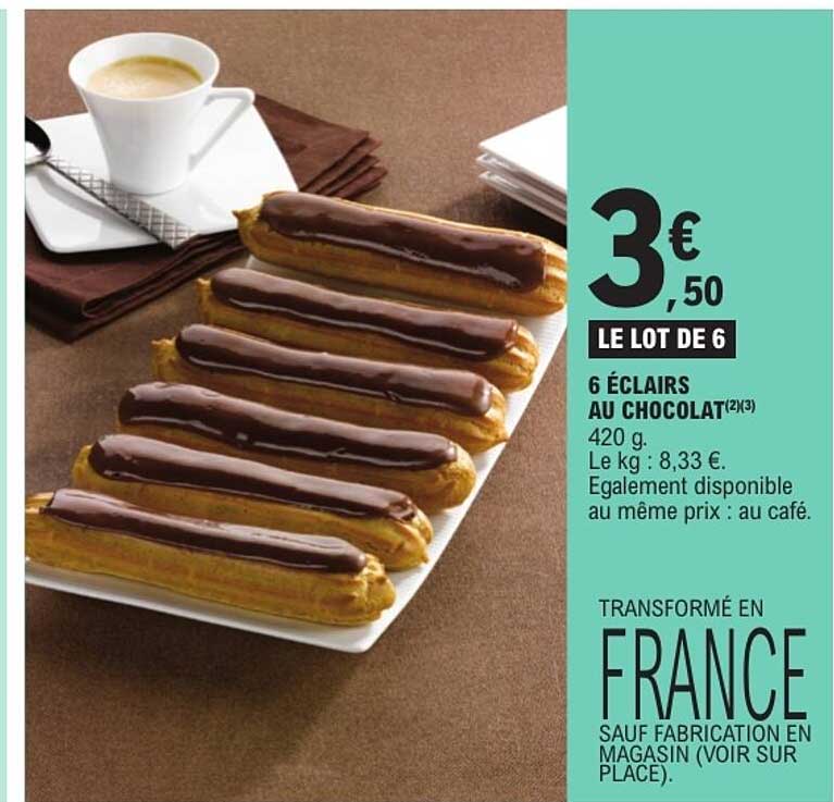6 ÉCLAIRS AU CHOCOLAT