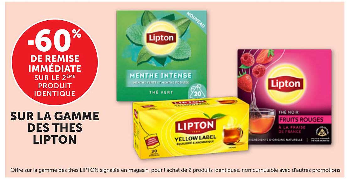 -60% DE REMISE IMMÉDIATE SUR LE 2ÈME PRODUIT IDENTIQUE