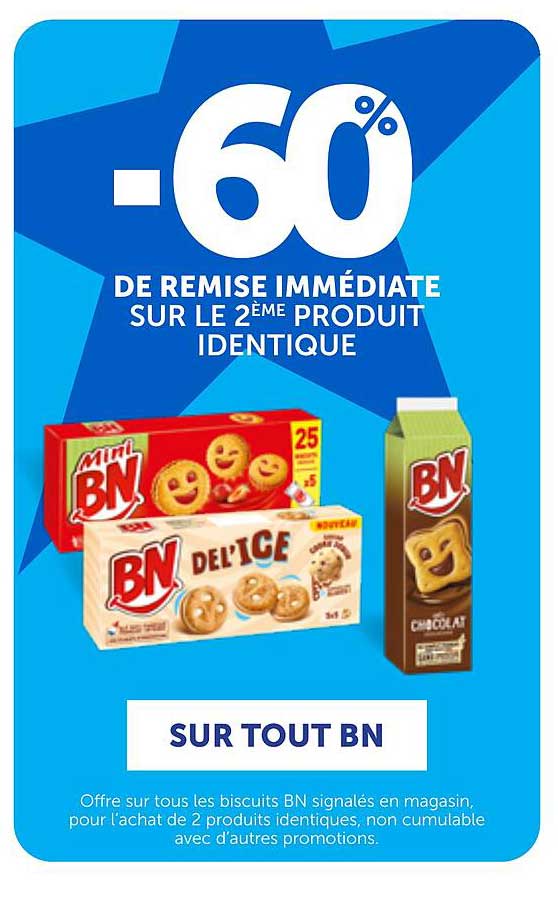 -60% DE REMISE IMMÉDIATE SUR LE 2ÈME PRODUIT IDENTIQUE