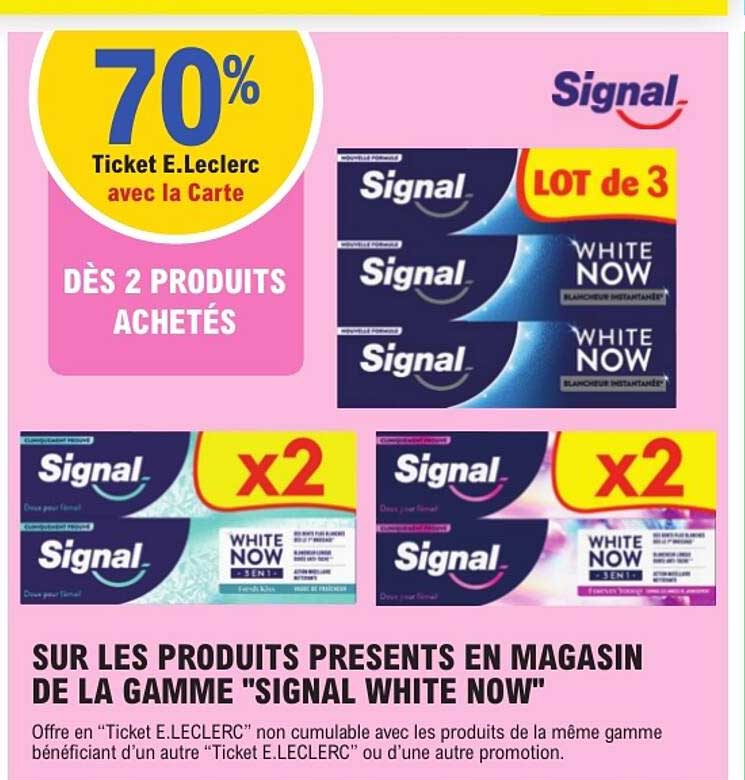 70% Ticket E.Leclerc avec la Carte DÈS 2 PRODUITS ACHETÉS