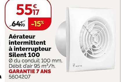 Aérateur intermittent à interrupteur Silent 100