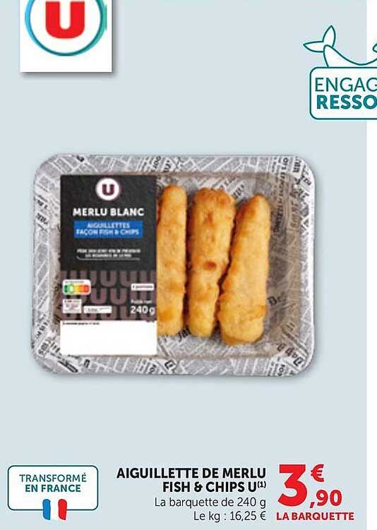AIGUILLETTE DE MERLU FISH & CHIPS U(1)