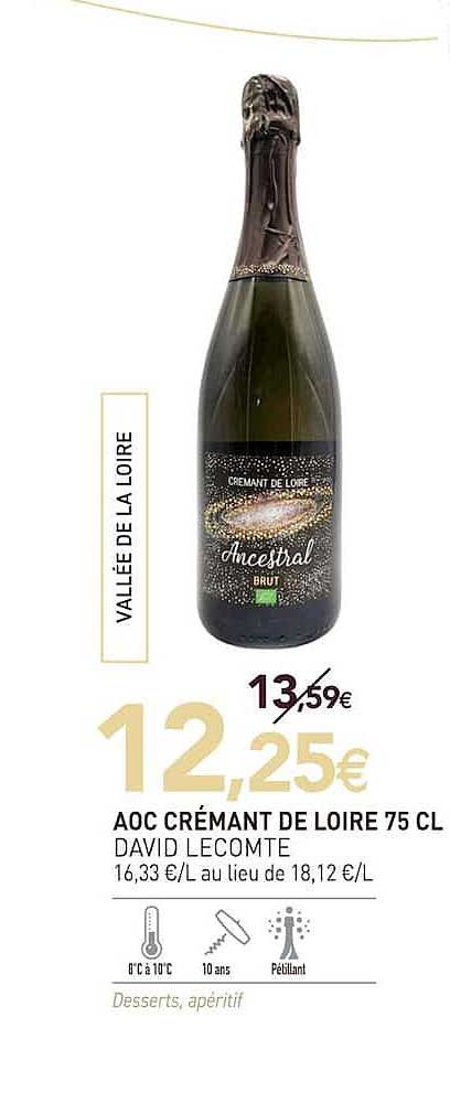 AOC CRÉMANT DE LOIRE 75 CL DAVID LECOMTE