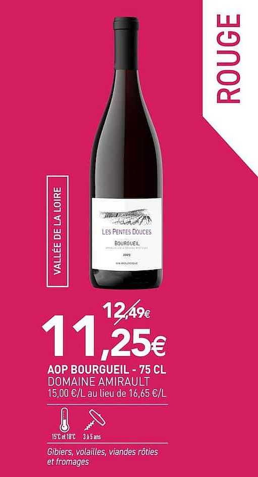 AOP BOURGUEIL - 75 CL DOMAINE AMIRAULT