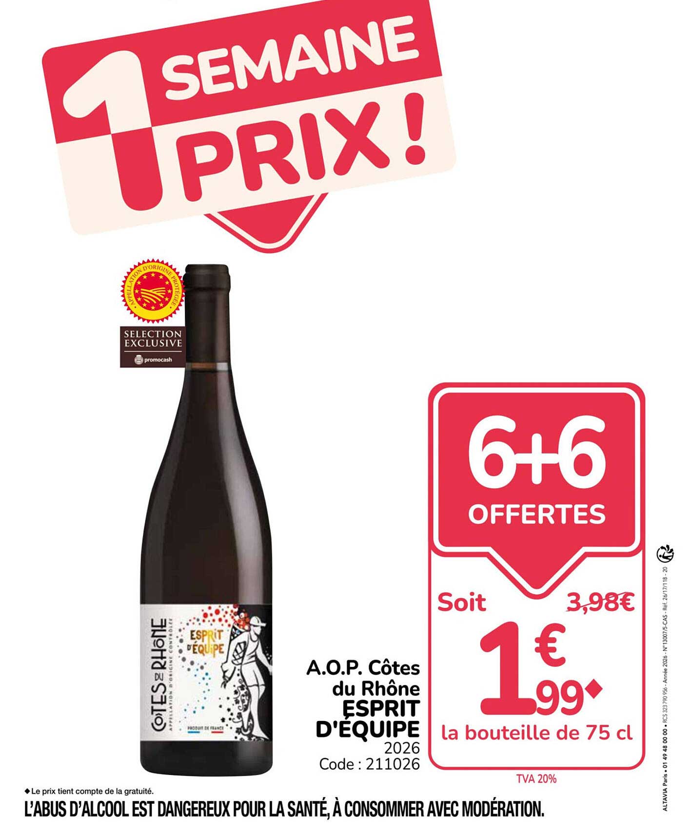 A.O.P. Côtes du Rhône ESPRIT D'ÉQUIPE 2026