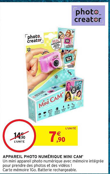 APPAREIL PHOTO NUMÉRIQUE MINI CAM'