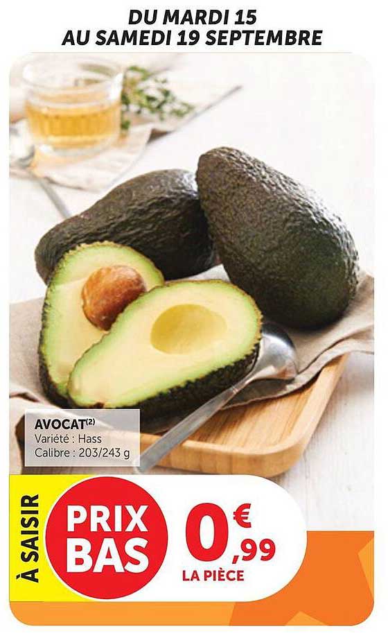 AVOCAT² Variété : Hass Calibre : 203/243 g
