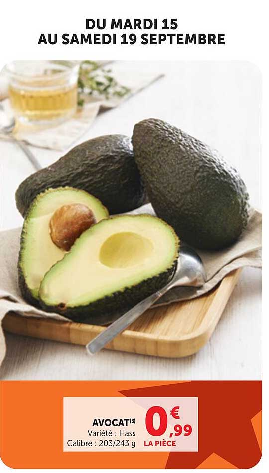 AVOCAT(3) Variété : Hass Calibre : 203/243 g