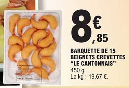 BARQUETTE DE 15 BEIGNETS CREVETTES "LE CANTONNAIS"