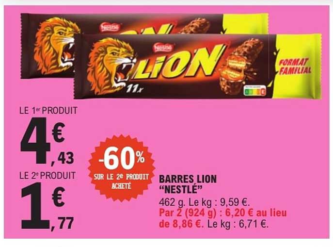 BARRES LION "NESTLÉ"