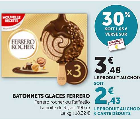 BATONNETS GLACES FERRERO