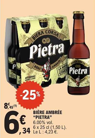 BIÈRE AMBRÉE “PIETRA”