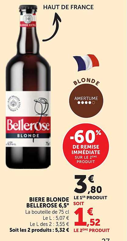 Bière blonde Bellerose 6,5°
