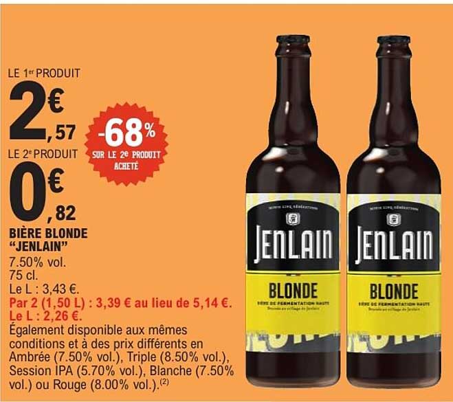 BIÈRE BLONDE “JENLAIN”