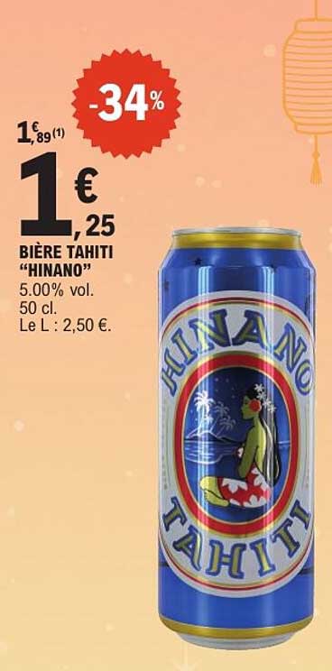 BIÈRE TAHITI “HINANO”