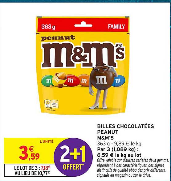 BILLES CHOCOLATÉES PEANUT M&M'S
