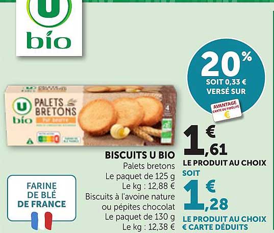 BISCUITS U BIO Palets bretons