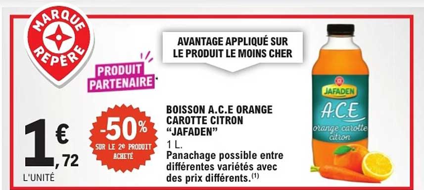 BOISSON A.C.E ORANGE CAROTTE CITRON “JAFADEN”