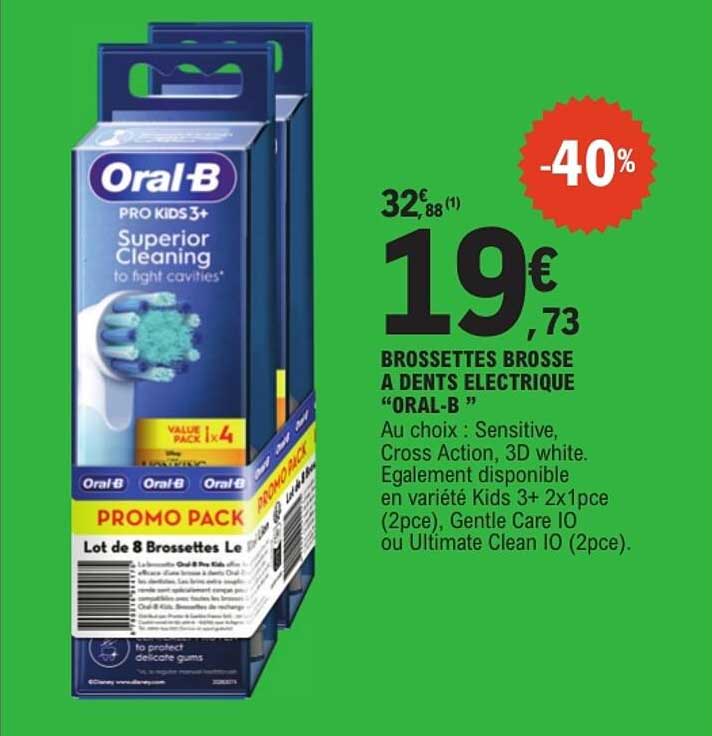 BROSSETTES BROSSE A DENTS ELECTRIQUE “ORAL-B”