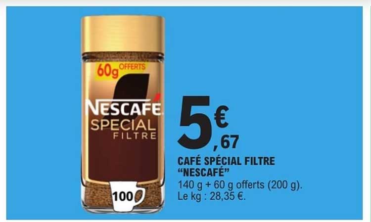 CAFÉ SPÉCIAL FILTRE “NESCAFÉ”