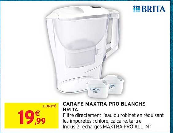 CARAFE MAXTRA PRO BLANCHE BRITA