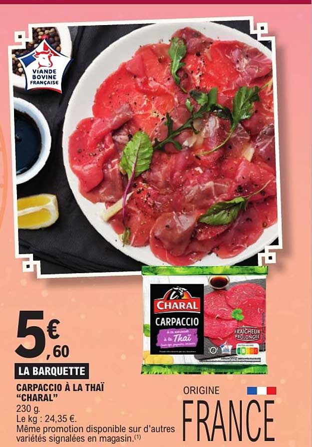 CARPACCIO À LA THAÏ “CHARAL”
