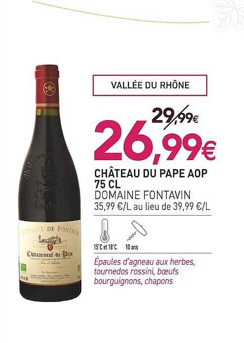 CHÂTEAU DU PAPE AOP 75 CL DOMAINE FONTAVIN