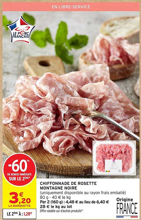 CHIFFONNADE DE ROSETTE MONTAGNE NOIRE