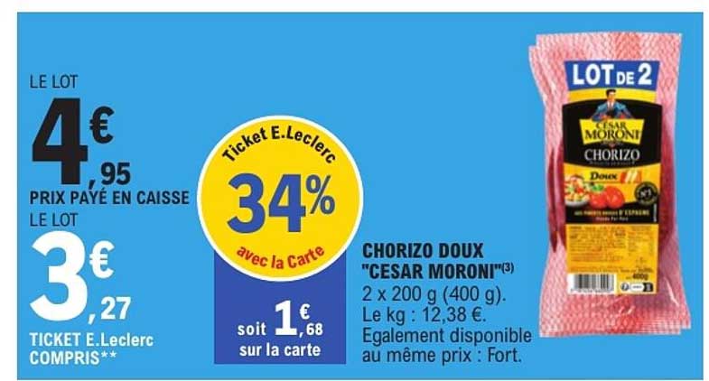 CHORIZO DOUX "CESAR MORONI"