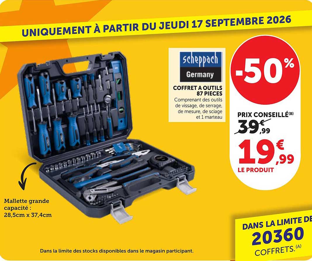 COFFRET A OUTILS 87 PIECES