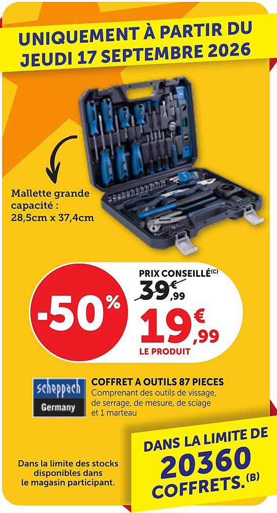 COFFRET A OUTILS 87 PIECES
