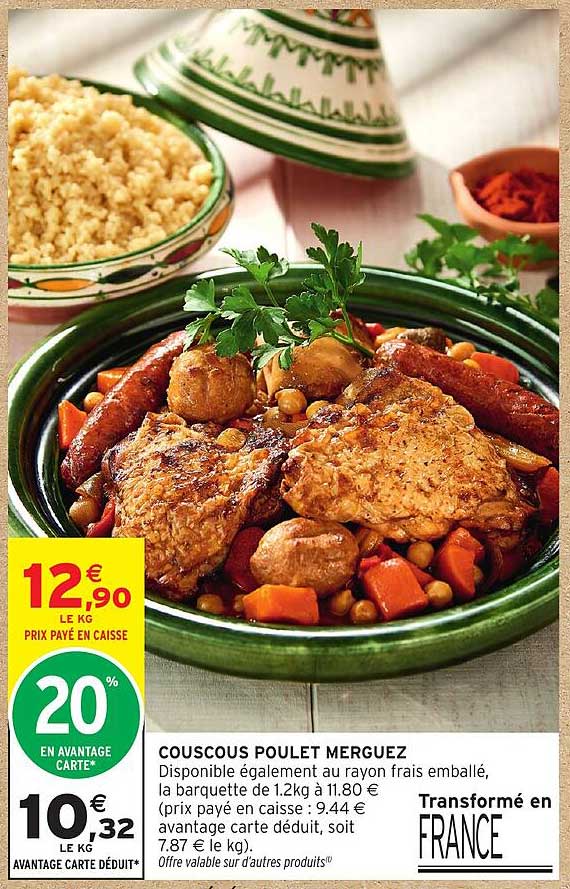 COUSCOUS POULET MERGUEZ