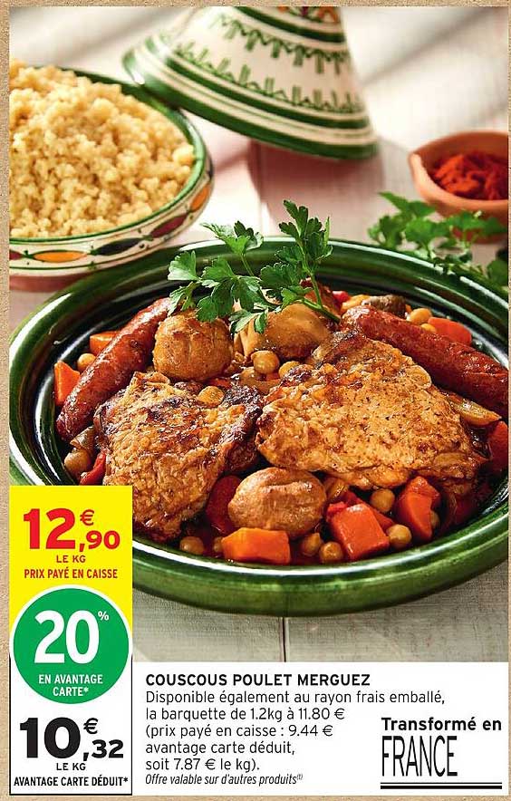 COUSCOUS POULET MERGUEZ