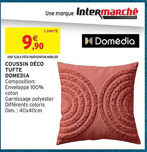 COUSSIN DÉCO TUFFTE DOMEDIA