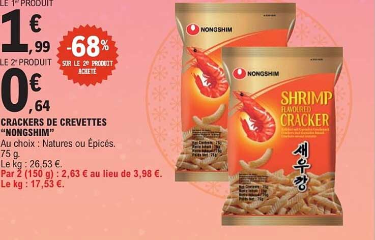 CRACKERS DE CREVETTES “NONGSHIM”