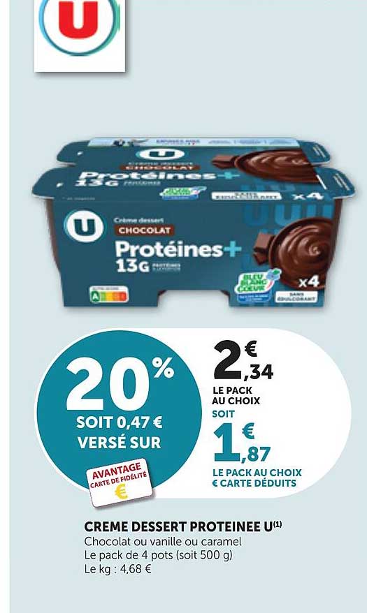 CREME DESSERT PROTEINEE U