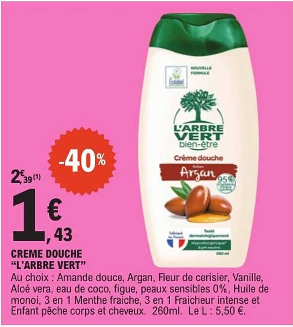 CREME DOUCHE "L'ARBRE VERT"