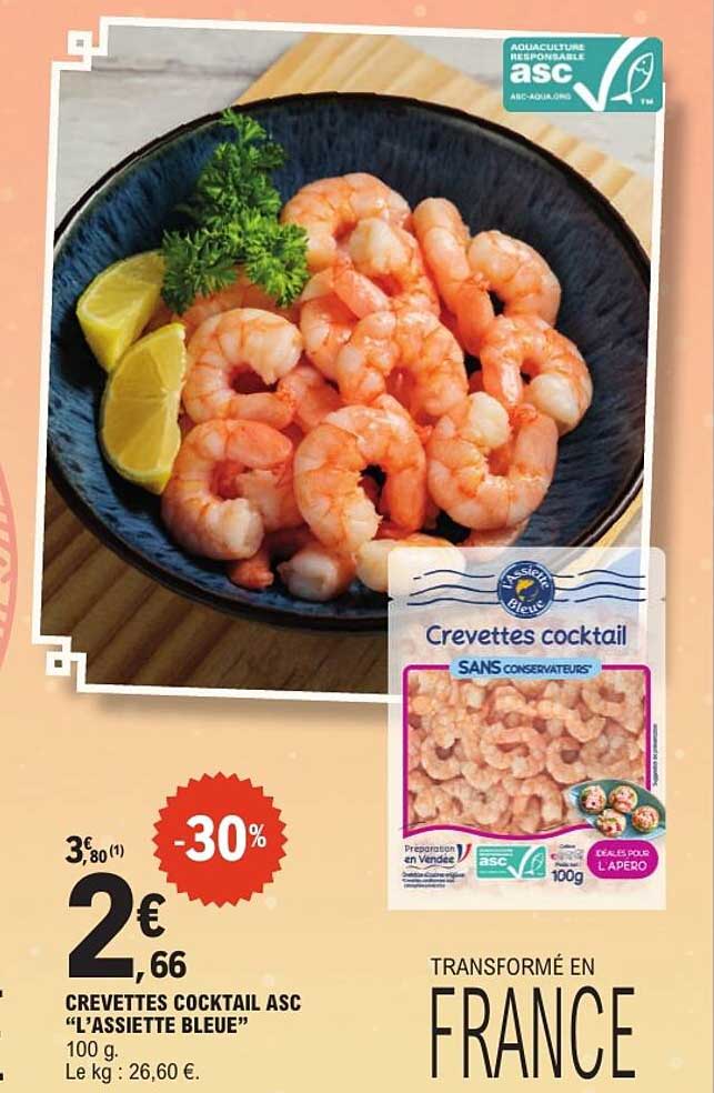 CREVETTES COCKTAIL ASC “L’ASSIETTE BLEUE”