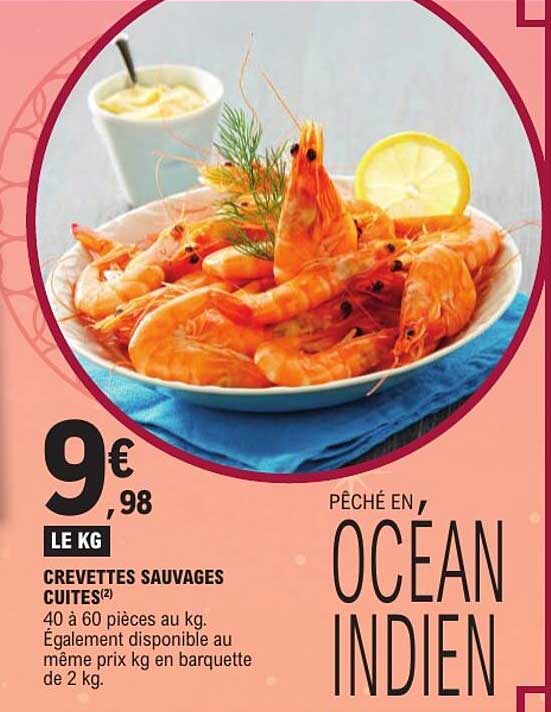 CREVETTES SAUVAGES CUITES