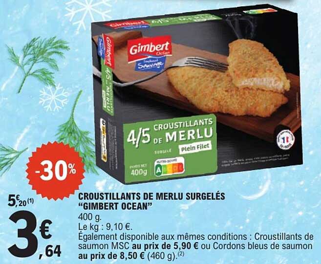 CROUSTILLANTS DE MERLU SURGELÉS "GIMBERT OCEAN"