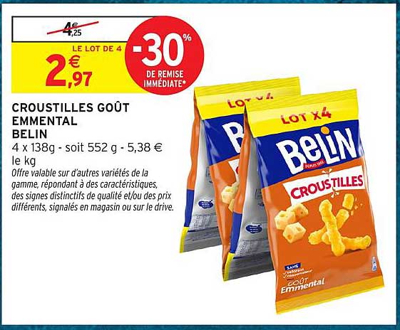 CROUSTILLES GOÛT EMMEMTAL BELIN