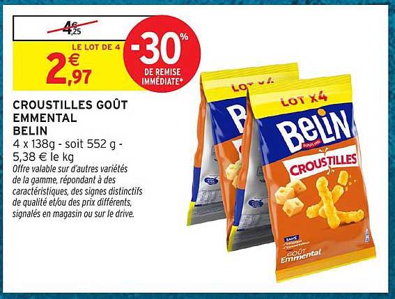 CROUSTILLES GOÛT EMMETAL BELIN