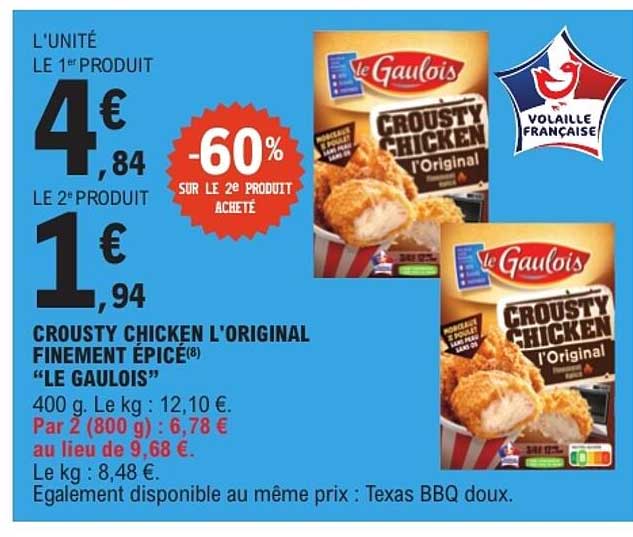 CROUSTY CHICKEN L'ORIGINAL FINEMENT ÉPICÉ(®) “LE GAULOIS”