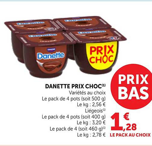 DANETTE PRIX CHOC