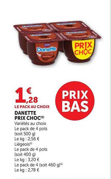 DANETTE PRIX CHOC