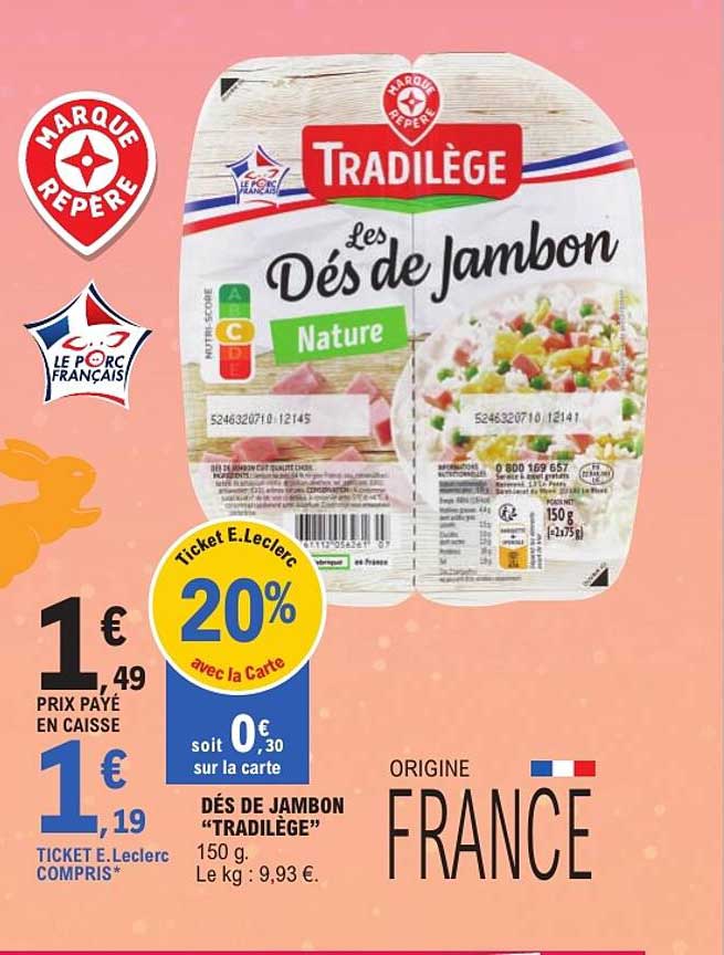 DÉS DE JAMBON "TRADILÈGE"