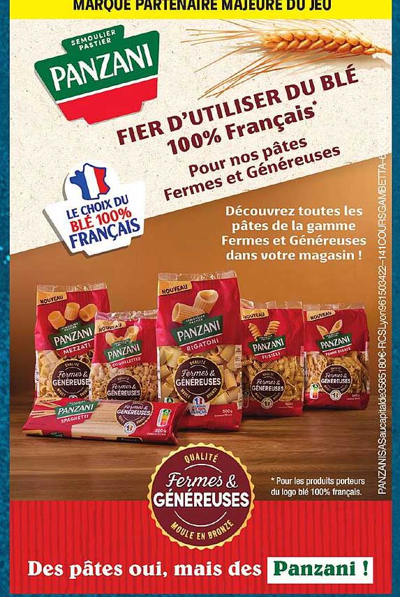 Des pâtes oui, mais des Panzani !
