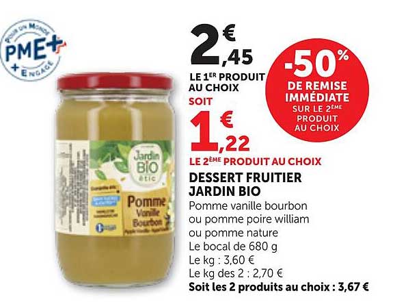 DESSERT FRUITIER JARDIN BIO