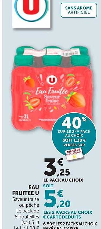 Eau fruitée Saveur fraise